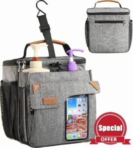RelaxScene Shower Caddy Portable for College Dorm Room - Hanging Shower Toiletry Bag Tote with Phone Holder