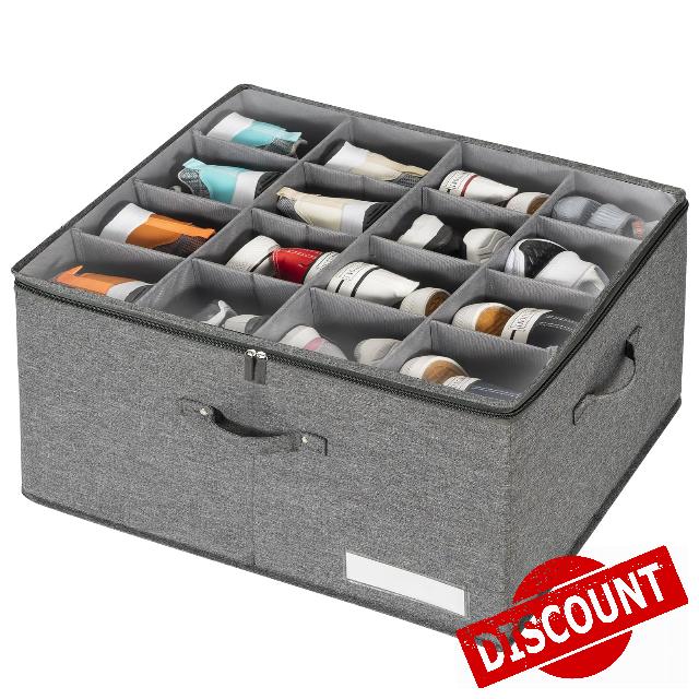 popoly Shoe Storage Organizer for Closet Fits 16 Pairs