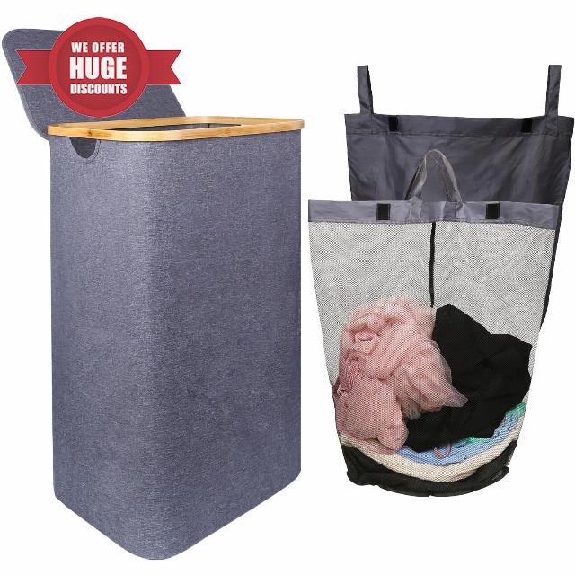 Laundry Hamper with Lid,100L Large Hampers for Laundry with Handles