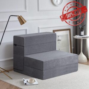 Kingfun Folding Sofa Couch Bed Memory Foam Sleeper Sofa Guest Bed and Fold Out Chair Bed