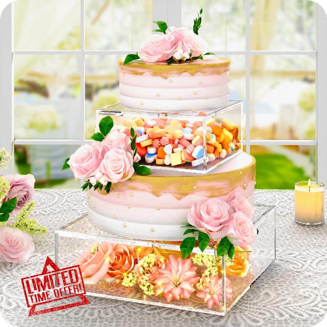 2PCS Acrylic Fillable Cake Stand Cake Riser Cake Tier