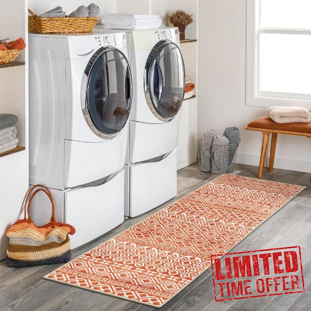 Uphome Moroccan Washable Runner Rug