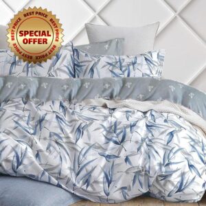 Essina Duvet Cover Set &ndash; 3-Pcs Queen Duvet Cover Set with Duvet Cover and 2 Pillow Shams &ndash; 620-Thread Soft Cotton Duvet Cover Queen Size &ndash; Luxurious Cotton Comforter Cover &ndash; Cane