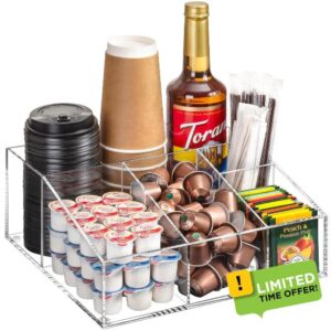 Acrylic Coffee Station Organizer Bar