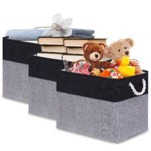 Hylarios Fabric Storage Baskets for Shelves 3 Pack