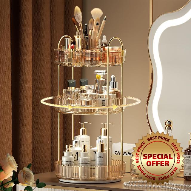 YCIA&DONE Rotating Makeup Organizer for Vanity