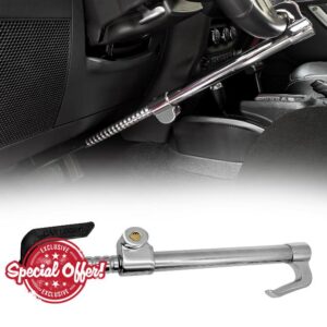 KAYCENTOP Car Steering Wheel Brake Lock Anti-Theft Retractable Double Hook Fit Most Vehicle
