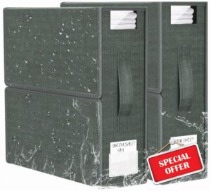 CARSHAM&nbsp;Foldable Bed Sheet Set Organizer and Storage 2 Pack (Queen or King Size)