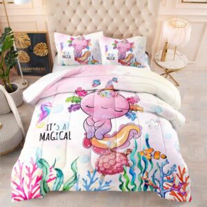CVHOUSE Axolotl Comforter Set Twin Size