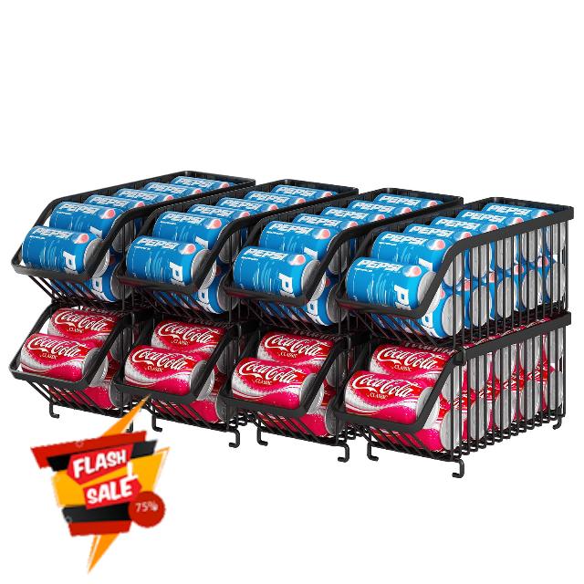 Wisdom Star 8 Pack Stackable Soda Can Organizer Dispenser