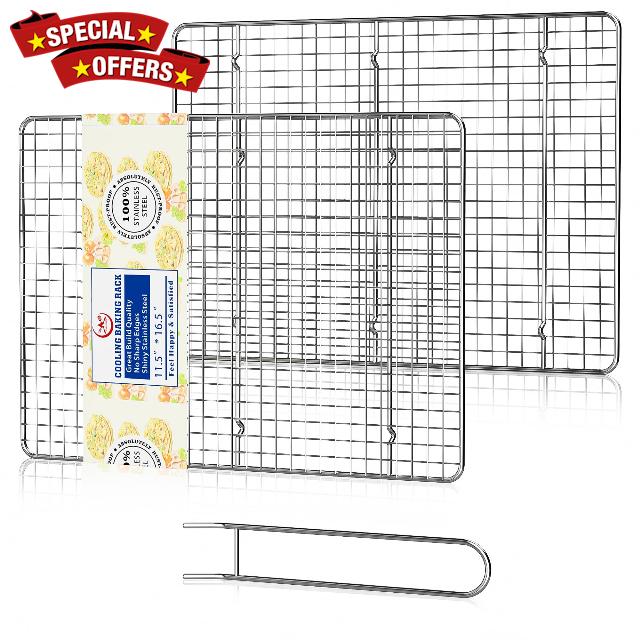 Wenkeylem 2 Pack Cooling Racks for Cooking and Baking