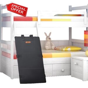 TOHONFOO Bunk Bed Ladder Cover - Kiddies Bunk Bed Ladder Lock - Bunk Bed Ladder Pads to Prevent Kids from Climbing Ladders - Black