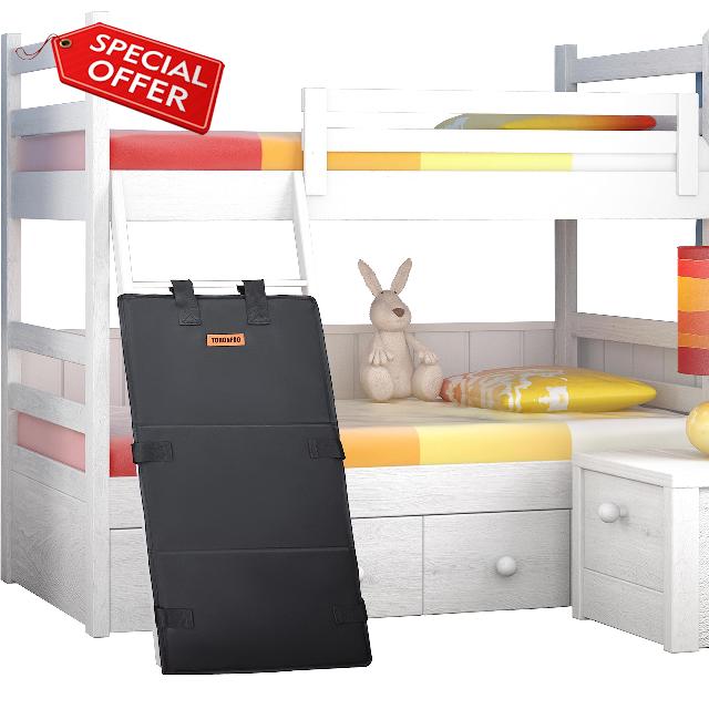 TOHONFOO Bunk Bed Ladder Cover - Kiddies Bunk Bed Ladder Lock - Bunk Bed Ladder Pads to Prevent Kids from Climbing Ladders - Black