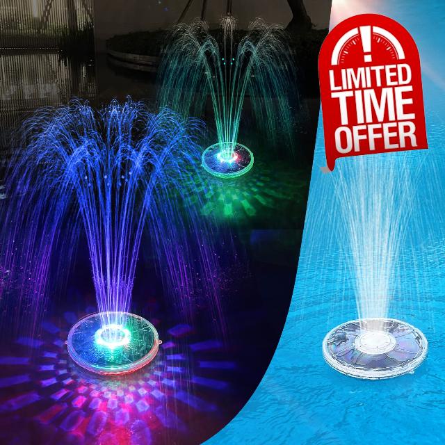 FineBud Solar Pool Fountain with Underwater Lights