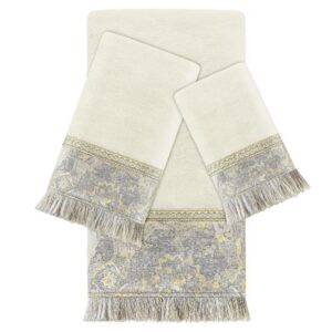 Loom and Mill Luxury Cotton Bath Towel Set 3 Piece-1 Bath Towel 1 Hand Towel and 1 Wash Cloth