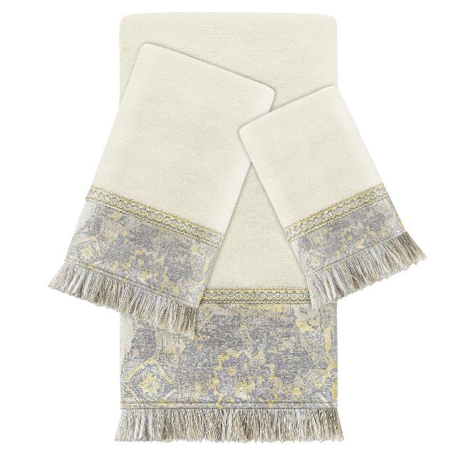 Loom and Mill Luxury Cotton Bath Towel Set 3 Piece-1 Bath Towel 1 Hand Towel and 1 Wash Cloth