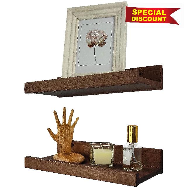 Wood Floating Shelves U Shaped (American Walnut