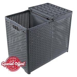 Sandmovie 2 Section Collapsible Laundry Basket