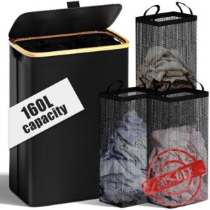 KIEUIENK Laundry Hamper with Lid and Wheels