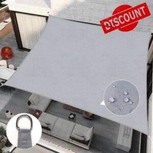 RICHIE Light Grey 12&rsquo;x12&rsquo; Sun Shade Sail Square Canopy Fabric Cloth Screen