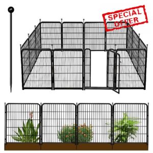 Decorative Garden Fence with gate (36in(H)&times;32ft(L) 14panels)