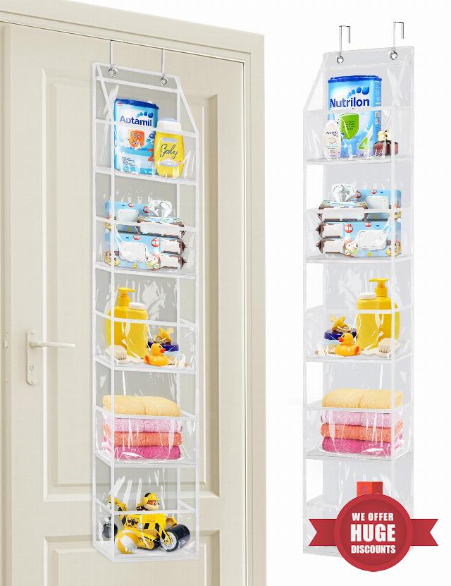 coastal rose 5 Shelf Over The Door Hanging Closet Organizer