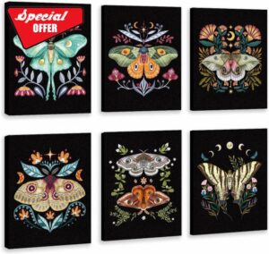 HPNIUB Boho Moth Wall Decor