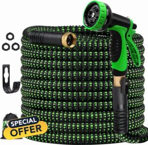 GUKOK Upgrade 100 FT Expandable Garden Hose Water Hose with 10-Function High-Pressure Spray Nozzle