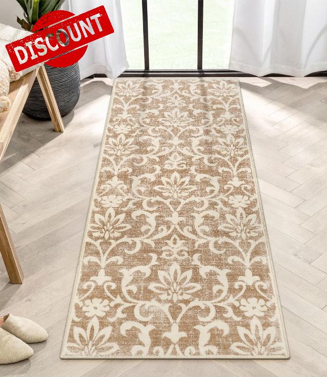 Morebes Vintage Bathroom Runner Rugs 24 x 60 Non Slip