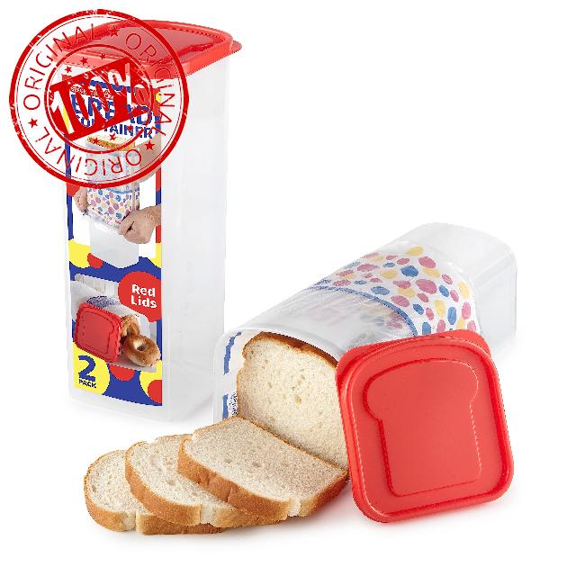Stock Your Home Bread Container (2 Pack) Bread Loaf Keeper