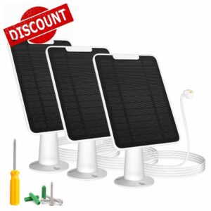 Solar Panel Charger Compatible with Google Nest Camera Outdoor & Indoor (Battery Version)