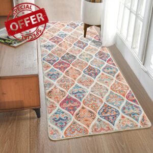 Ompaa Moroccan Entryway Runner Rug Washable Carpet