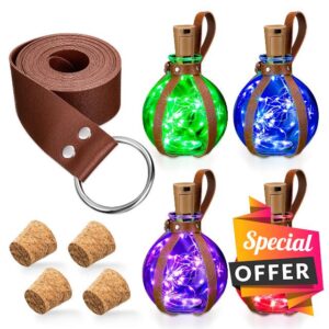 4 Pcs Cork Potion Bottle Witch Spherical Glass Bottle Wizard Potions Glass Holder