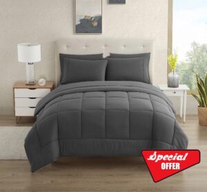 Dorm Room Essentials College Bedding Comforter Set 5 Piece Twin XL Size Bed in a Bag for College Students Boys and Girls