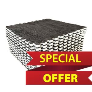 easycustomerlee 12pcs Interlocking Carpet Shaggy Soft EVA Foam Mats Fluffy Rugs Protective Floor Tiles Exercise Play Mats for Children Kids Room Home Parlor Bedroom (Gray)