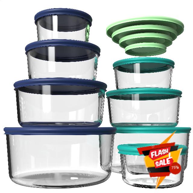AILTEC Glass Food Storage Containers with Lids