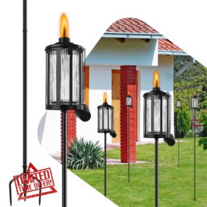 FALBAWR 6 Pack Glass Citronella Torches