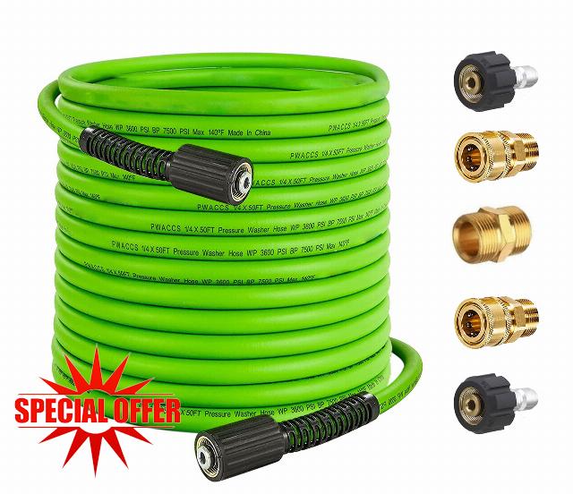 Super Flexible Pressure Washer Hose 100FT 1/4”