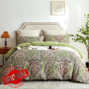 KASBLUEL Boho Floral Duvet Cover King Size