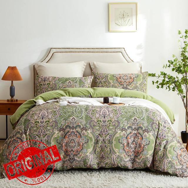 KASBLUEL Boho Floral Duvet Cover King Size