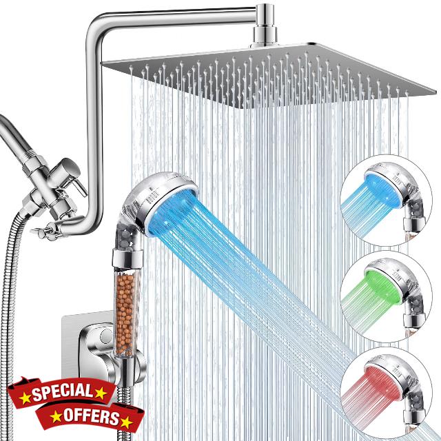 Filtered Shower Head with LED