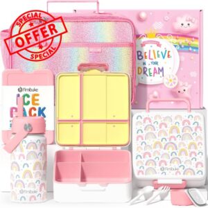 Fimibuke Kids Bento Lunch Box with 4 Compartments