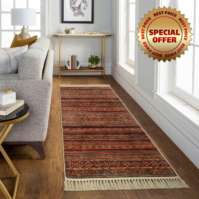 Seavish Washable Hallway Runner Rug 2x6 Red Oriental Rug Runner with Tassels Kitchen Runner Rugs Non Skid Traditional Persian Accent Rug Floor Carpet Runners for Living Room Entryway Bedroom Laundry