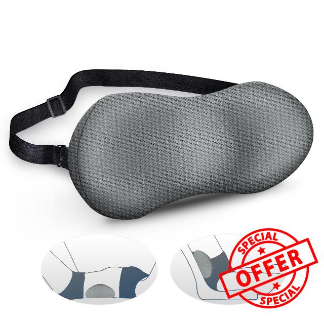 JUKAMO Lumbar Support Pillow for Office Chair and Car Seat with Adjustable Strap