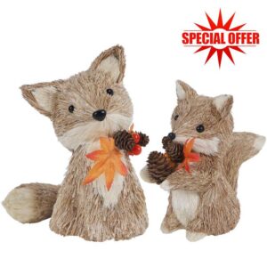 winemana Fall Decor Thanksgiving Decoration Sisal Fox