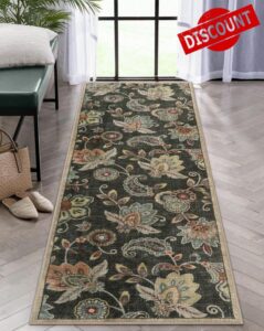 Morebes Floral Rug Runners for Hallways 6 Feet Non Slip