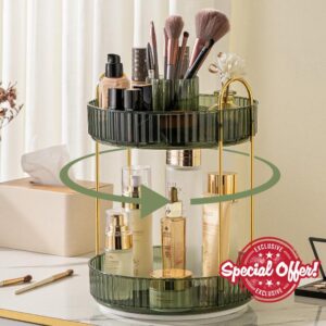 shuang qing 360&deg; Rotating Makeup Organizer