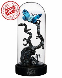 Spirit Halloween Tim Burton&rsquo;s Corpse Bride Butterfly Glass Dome Statue | Officially Licensed | Indoor d&eacute;cor