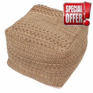 UPKOCH Footstool Outdoor Ottoman Pouf Hand Decor Japanese Pillow Bohemian Living Room Decor Poufs for Sitting Outdoor Pouf Ottoman Cotton Linen Cushion Square Cushion Gym Seats Chair Sofa