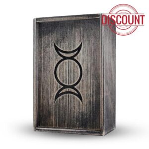 CRAFTERIAN Wonen Tarot Card Box/Case/Holder - Dark - for Most Standard Size Tarot Cards (Fits Deck Size with Box Measuring 5